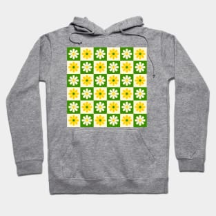 Kelly Green Mod Flower Checkers Hoodie